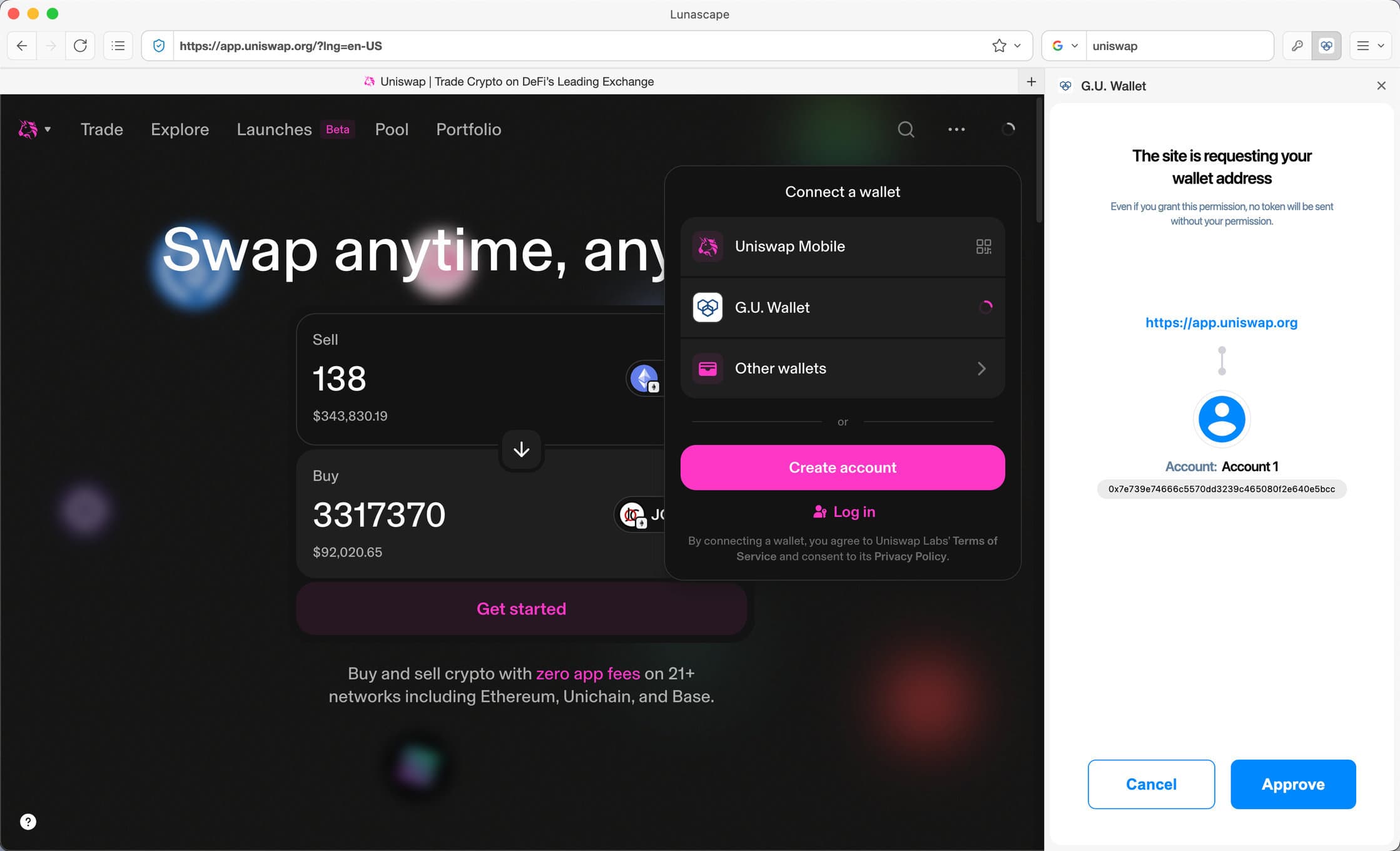 Ethereum wallet as standard
